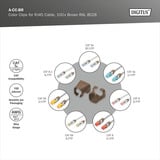 Digitus Clips de colores para cables de parcheo, Grapas de cable marrón