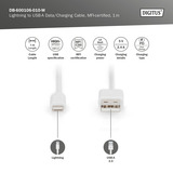 Digitus DB-600106-020-W, Cable blanco