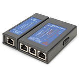 Digitus Probador de cable unilateral para cables de red RJ45, Probador de cables negro