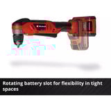 EINHELL Atornillador angular a batería Power X-Change TE-AD 18 Li - Solo, 18 Voltios, Taladro/destornillador rojo/Negro