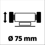EINHELL TC-XG 75 Kit, Esmeriladora doble rojo/Negro