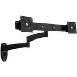 Ergotron 200 Series Dual Monitor Arm 55,9 cm (22") Negro Pared, Soporte de monitor negro, 11,8 kg, 55,9 cm (22"), 75 x 75 mm, 100 x 100 mm, Negro