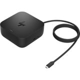 HP USB-C G6 Dock 100W, Estación de acoplamiento negro, Alámbrico, USB 3.2 Gen 2 (3.1 Gen 2) Type-C, 100 W, 25000 Mbit/s, Negro, Jet black