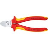 KNIPEX 70 26 160 Alicates de corte diagonal alicate Alicates de corte diagonal, Acero cromo vanadio, De plástico, Rojo/naranja, 16 cm, 216 g