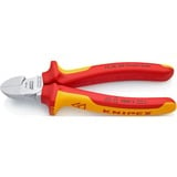 KNIPEX 70 26 160 Alicates de corte diagonal alicate Alicates de corte diagonal, Acero cromo vanadio, De plástico, Rojo/naranja, 16 cm, 216 g