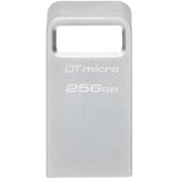 Kingston DataTraveler Micro unidad flash USB 256 GB USB tipo A 3.2 Gen 1 (3.1 Gen 1) Plata, Lápiz USB plateado, 256 GB, USB tipo A, 3.2 Gen 1 (3.1 Gen 1), 200 MB/s, Sin tapa, Plata