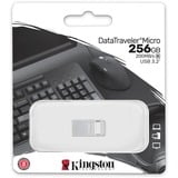 Kingston DataTraveler Micro unidad flash USB 256 GB USB tipo A 3.2 Gen 1 (3.1 Gen 1) Plata, Lápiz USB plateado, 256 GB, USB tipo A, 3.2 Gen 1 (3.1 Gen 1), 200 MB/s, Sin tapa, Plata