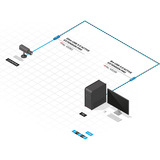 Lindy Extensión activa USB 3.0 Pro, Cable alargador negro/Azul