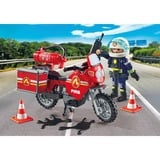 PLAYMOBIL City Action Motocicleta de bomberos en el lugar del accidente, Juegos de construcción 