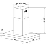 Respekta CH 44099 GISAM, Campana extractora acero fino/Negro