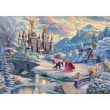 Schmidt Spiele Thomas Kinkade Studios: Disney - La Bella y la Bestia, Noche de Invierno Encantada 