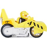 Spin Master PATRULLA CANINA - MOTO JUGUETE MOTO PUPS RUBBLE - Motocicleta de Fricción Deluxe con Función de Caballito y Figura Rubble Patrulla Canina Moto Pups -6060543 - Juguetes Niños 3 Años +, Vehículo de juguete amarillo