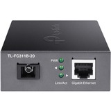 TP-Link TL-FC311B-20 convertidor de medio 1000 Mbit/s 1550 nm Monomodo Negro, Transmisor de audio y video 1000 Mbit/s, IEEE 802.3, IEEE 802.3ab, IEEE 802.3i, IEEE 802.3u, IEEE 802.3x, IEEE 802.3z, Gigabit Ethernet, 10,100,1000 Mbit/s, 1000 Mbit/s, SC