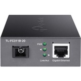 TP-Link TL-FC311B-20 convertidor de medio 1000 Mbit/s Monomodo Negro, Transmisor de audio y video 1000 Mbit/s, IEEE 802.3, IEEE 802.3ab, IEEE 802.3i, IEEE 802.3u, IEEE 802.3x, IEEE 802.3z, Gigabit Ethernet, 10,100,1000 Mbit/s, 1000 Mbit/s, 2000 m