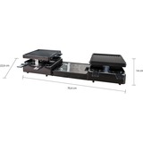 Unold 48755 parrilla de interior 8 personas(s) 1300 W Negro, Raclette negro, 8 personas(s), Plástico, Negro, Rectangular, Aluminio, 21 x 21 mm