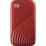 WD My Passport 1000 GB Rojo, Unidad de estado sólido rojo, 1000 GB, USB Tipo C, 3.2 Gen 2 (3.1 Gen 2), 1050 MB/s, Protección mediante contraseña, Rojo