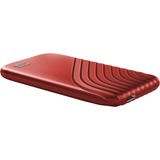 WD My Passport 1000 GB Rojo, Unidad de estado sólido rojo, 1000 GB, USB Tipo C, 3.2 Gen 2 (3.1 Gen 2), 1050 MB/s, Protección mediante contraseña, Rojo