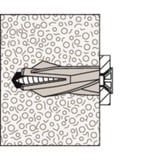 fischer Taco para hormigón celular GB 14, Pasador gris claro