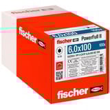 fischer Tornillo para madera PowerFull II 6,0x100 ZK TX VG 