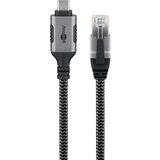 goobay Cable Ethernet USB-C 3.2 Gen2 conector > conector RJ-45, Adaptador de red negro/Plateado