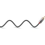 goobay Cable estéreo Cinch Plus negro/Plateado