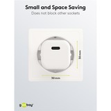 goobay Cargador rápido USB-C Nano, PD, GaN, 20 Watt blanco
