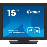 iiyama T1531SR-B1S pantalla para PC 38,1 cm (15") 1024 x 768 Pixeles XGA LCD Pantalla táctil Negro, Monitor LED negro (mate), 38,1 cm (15"), 1024 x 768 Pixeles, XGA, LCD, 18 ms, Negro