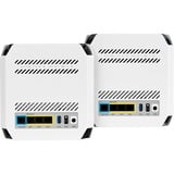 ASUS ROG Rapture GT6 (W-2-PK) Tribanda (2,4 GHz/5 GHz/5 GHz) Wi-Fi 6 (802.11ax) Blanco 4 Interno, Router blanco, Blanco, Interno, Enrutador de malla, Poder, 538,8 m², Tribanda (2,4 GHz/5 GHz/5 GHz)