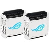 ASUS ROG Rapture GT6 (W-2-PK) Tribanda (2,4 GHz/5 GHz/5 GHz) Wi-Fi 6 (802.11ax) Blanco 4 Interno, Router blanco, Blanco, Interno, Enrutador de malla, Poder, 538,8 m², Tribanda (2,4 GHz/5 GHz/5 GHz)