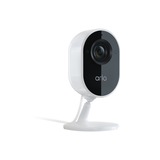 Arlo Essential Cámara de seguridad IP Interior 1920 x 1080 Pixeles Techo/Pared/Escritorio, Cámara de vigilancia blanco/Negro, Cámara de seguridad IP, Interior, Inalámbrico, 91,44 m, Amazon Alexa & Google Assistant, 2400 MHz