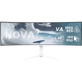 Arozzi AZ-NO-49TUW165, Monitor de gaming blanco