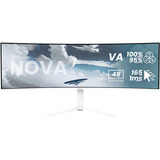 Arozzi Nova 49TUW165, Monitor de gaming blanco