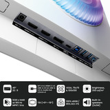 Arozzi Nova 49TUW165, Monitor de gaming blanco