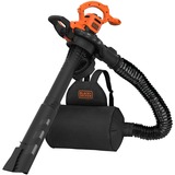 BLACK+DECKER BEBLV290 soplador de hoja 2900 W 390 kmh, Aspirador/soplador negro/Naranja, Soplador manual, 390 kmh, 55 L, 16:1, Negro, Naranja, 102,5 dB