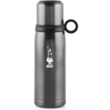 Bialetti DCXIN00006 taza de viaje 460 ml Gris Porcelana, Botella thermo gris, Gris, Acero inoxidable, Porcelana, Acero inoxidable, 12 h, 24 h