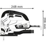Bosch Elektrowerkzeuge power jigsaws 650 W 2,6 kg, Sierra de calar azul/Negro, Multicolor, 9 cm, 2 cm, 1 cm, 6 m/s², 1,5 m/s²