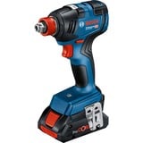 Bosch GDX 18V-200 3400 RPM Negro, Azul, Rojo, Tornillo de percusión azul/Negro, Destornillador de impacto, Mango de pistola, 1/4", Portabrocas de cambio rápido, Negro, Azul, Rojo, Sin escobillas