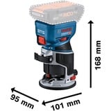 Bosch GKF 18V-8 Professional, 06016C2001, Fresadora azul/Negro