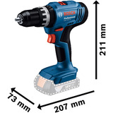 Bosch GSB 18V-25, 06019K9304, Martillo atornillador azul/Negro
