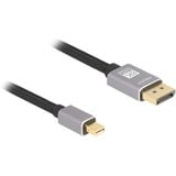 DeLOCK Cable Mini DisplayPort > DisplayPort 1.4, 8K con HDR negro/Gris
