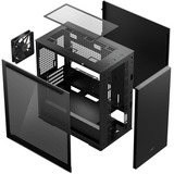 DeepCool Macube 110 Negro Cristal Templado Lateral, Cajas de torre negro, Midi Tower, PC, Negro, micro ATX, Mini-ITX, Acrilonitrilo butadieno estireno (ABS), SPCC, Vidrio templado, Juego