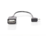 Digitus Adaptador USB 2.0, conector Micro USB 90° > puerto USB-A negro