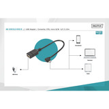 Digitus Adaptador USB 2.0, conector Micro USB 90° > puerto USB-A negro
