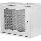 Digitus Carcasa de pared SOHO, sin montar - 540 x 400 mm (an. x pr.), Armario IT gris claro, sin montar - 540 x 400 mm (an. x pr.), Bastidor de pared, 9U, 60 kg, Rieles de rack, Gris