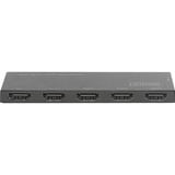 Digitus Ultra Slim HDMI Splitter, 1x4, 4K / 60 Hz, Splitter HDMI negro