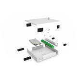 Digitus Unibox LWL para montaje en pared, Armario IT gris claro