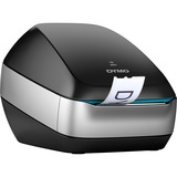 Dymo LabelWriter ™ Wireless, Impresora de etiquetas plateado/Negro, Térmica directa, 600 x 300 DPI, Inalámbrico y alámbrico, Negro