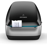 Dymo LabelWriter ™ Wireless, Impresora de etiquetas plateado/Negro, Térmica directa, 600 x 300 DPI, Inalámbrico y alámbrico, Negro