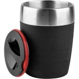 Emsa 514514 taza de viaje Negro, Termo negro/Acero fino, Negro, China, 87 mm, 94 mm, 112 mm, 204 g