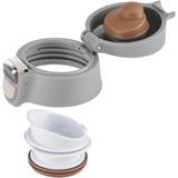 Emsa Light Mug 400 ml Plata, Termo plateado, Plata, Acero inoxidable, Polipropileno (PP), 400 ml, 6,6 cm, 196 mm